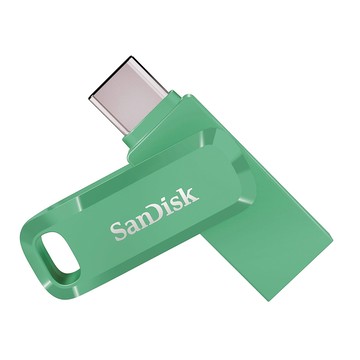 【SanDisk】Ultra GO 256G 草本綠 TYPE-C USB 3.2 雙用 OTG 旋轉隨身碟 讀取速度 400MB/s