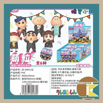 【8月預購】蠟筆小新樂隊系列萌粒盲袋 盒玩 盲包 收藏玩具 一中盒6入｜愛蛋客