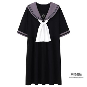 短袖睡裙女夏季純棉薄款中裙甜美韓版可外穿公主裙夏【聚物優品】