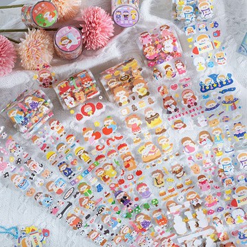❤NANI❤【分裝】柒彩小世界 切模膠帶 可愛咕咕貼紙手賬素材