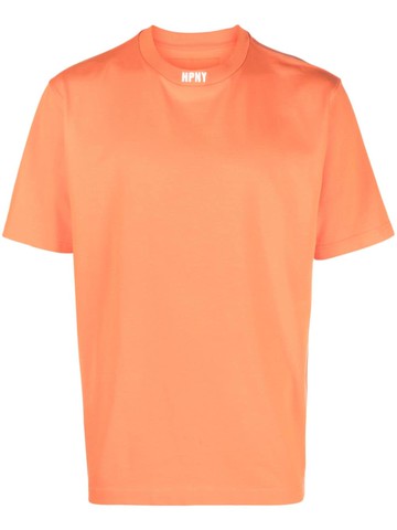 Heron Preston - logo-embroidered cotton T-shirt - men - Cotton - L - Orange