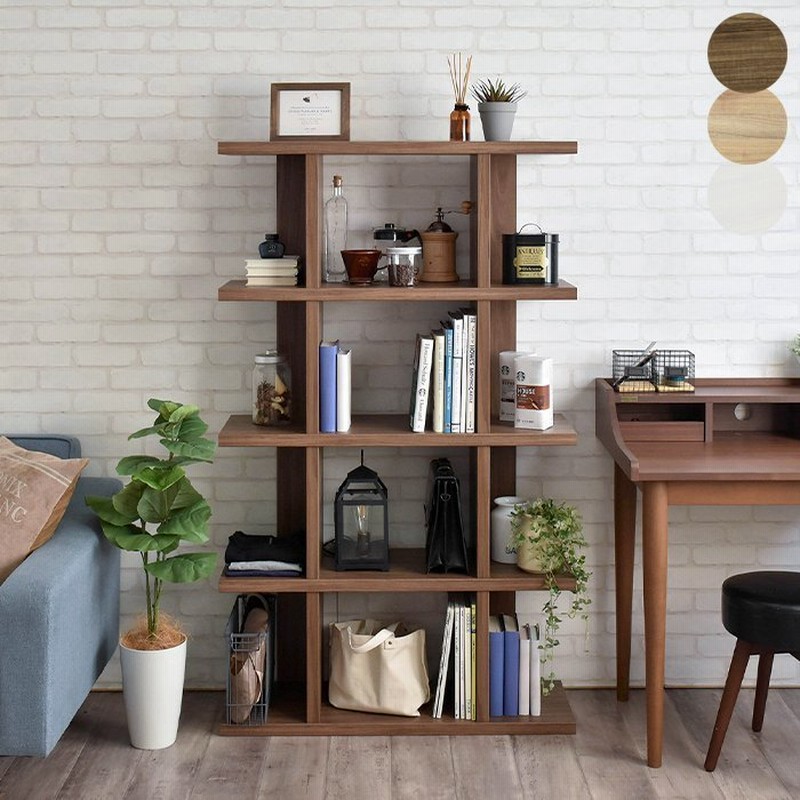 棚 収納 ラック おしゃれ オシャレ オープンラック オープンシェルフ 木製 スリム リブラシェルフ 90幅4段 90 150cm フィズ 通販 Lineポイント最大0 5 Get Lineショッピング