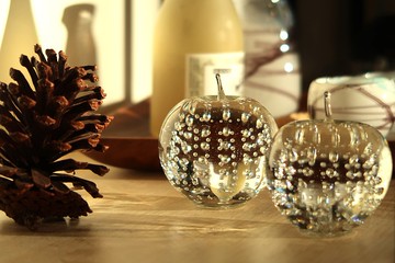 紙鎮・氣泡蘋果 | 玻璃熾造 工坊手作