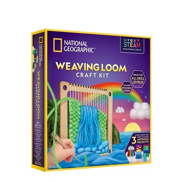 NATIONAL GEOGRAPHIC國家地理 創意繽紛編織工作坊(竹子、木頭、紗、棉/多色/28x8x30.5cm)