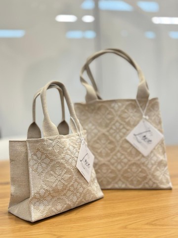 Loxe 香港製造 海棠英針織手挽包