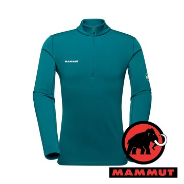 【MAMMUT 長毛象】Aenergy男半門襟吸濕排汗長袖上衣『深鴨青』1016-01120 戶外 露營 登山 健行 休閒 時尚 吸濕 排汗 長袖 上衣