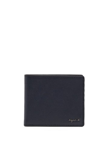 agnès b. - bi-fold leather wallet - men - Calf Leather - One Size - Blue