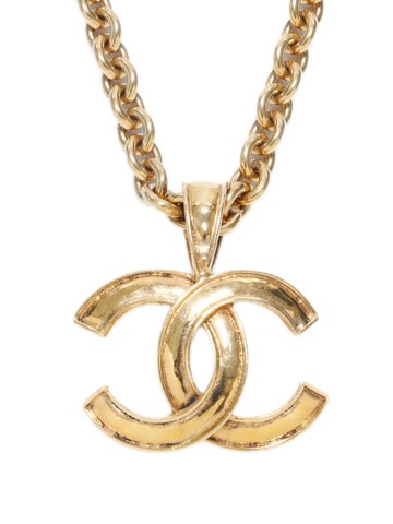 CHANEL Pre-Owned - 1994 CC-pendant necklace - women - Gold Plated - One Size