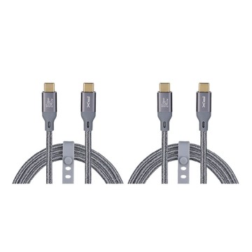 PX (2入組)240W 10G USB3.2 TypeC to C 充電線 傳輸線 手機線 手機 平板 筆電 iPhone17 1米灰色(ECC3X-G1)