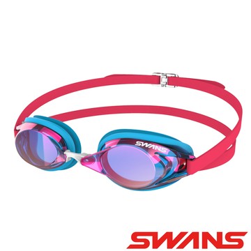 【SWANS 日本】日本泳鏡(SR-2MEV藍/桃紅/抗UV/抗霧/矽膠/游泳)