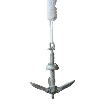 Aqua Marina Anchor 輕質四角錨 皮艇錨套件 8米繩 0.7Kg碳鋼折疊錨  1個