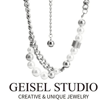 【GEISEL】珍珠疊戴項鍊 冷感男款項鍊 男生項鍊 中性項鍊 高級感項鍊(B-114)