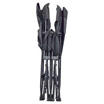 STYLE 格調 10腳款摺疊行軍床 摺疊躺椅強化牛津布/加粗鋼管  190cm  黑色