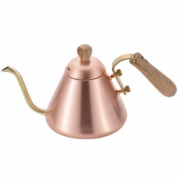 日本代購 日本製 千歲 CS-027 純銅 手沖壺 0.9L 木柄 細口壺 咖啡壺 銅壺 水壺 茶壺 木把 900ml