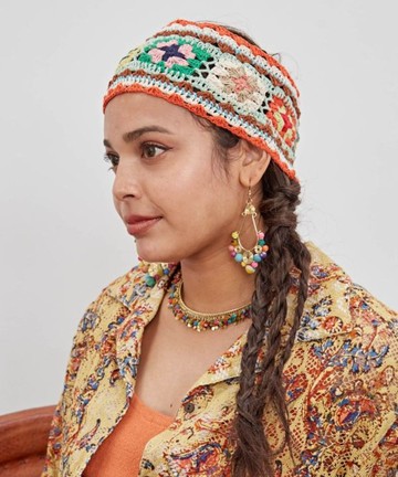 【熱門預購】驚喜獨一無二手工繽紛小花編織髮帶 (5色) NSRP5113