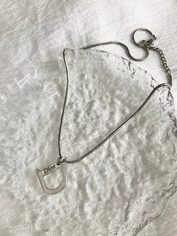 【日本直送 名牌中古包】Christian Dior 迪奧 項鍊 銀色 vintage 中古 j4vcit
