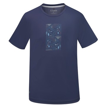 男款循環ATUNAS-TEX短袖T恤(A2TS2529MC靛藍/透氣/快乾排汗)