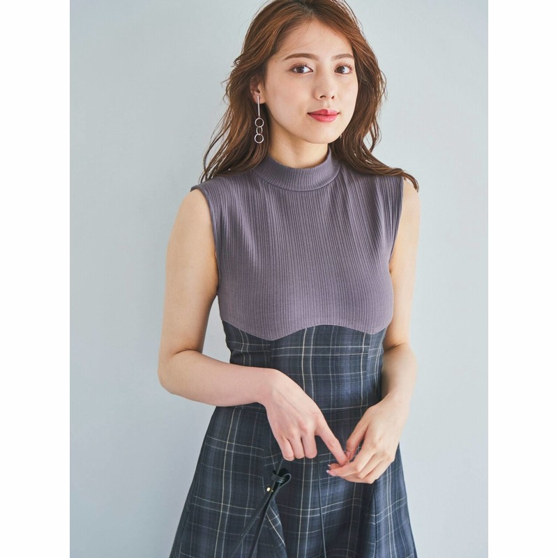 公式 Dazzlin ダズリン チェックノースリーブコルセットワンピース 通販 Lineポイント最大1 0 Get Lineショッピング