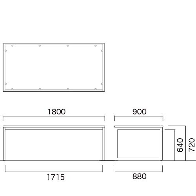 法人送料無料 会議テーブル 幅1800mm 奥行900ｍｍ 配線ボックス付き