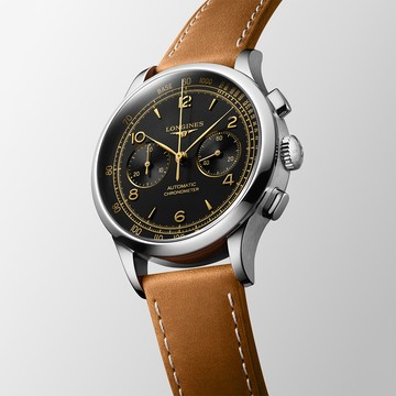 LONGINES 浪琴 Record 開創者天文台認證計時機械錶-40mm(L29214562)