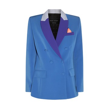 Hebe Studio - Bluette Purple And Baby Blue Blazer
