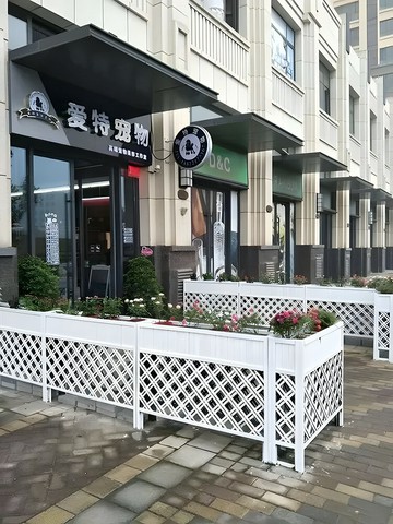 【最低價 公司貨】辦公室創意長方形花架飯店餐廳隔斷圍欄客廳白色實木屏風室內柵欄