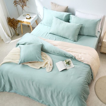 床包被套組-單人/雙人/加大/特大 60支天絲 / 燕麥奶綠 台灣製