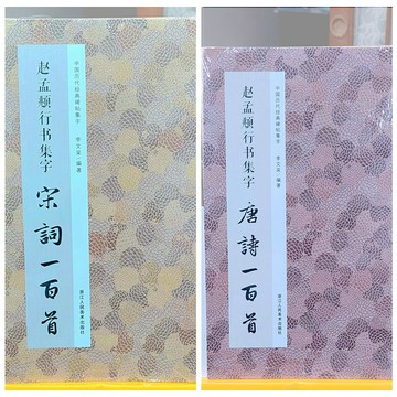 《趙孟頫行書集字》唐詩一百首 +宋詞一百首 雙冊不分售 喜歡趙孟頫的習書人必備案頭寶典