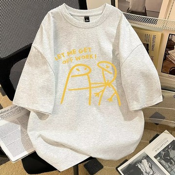 純棉短袖T恤男 夏季薄款美式圓領短袖男 五分袖 印花短袖T恤男 青少年短袖 情侶短袖 純棉T恤 寬松大尺碼短袖 短袖男