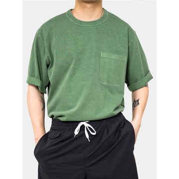 WHIMIN水洗口袋短袖日系成衣染色