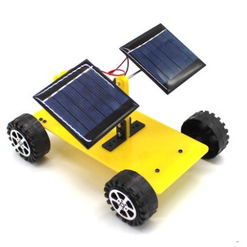 【AI電子】*(51-5)雙電池板太陽能小車 中小學生DIY創客培訓套件科技小發明玩具