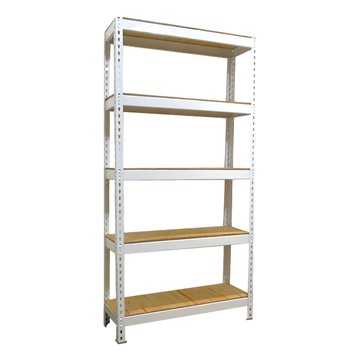 【空間特工】90x45x180cm 五層架 免螺絲角鋼架 附層板 收納架 耐重置物架 鐵架 貨架 書架白角鋼