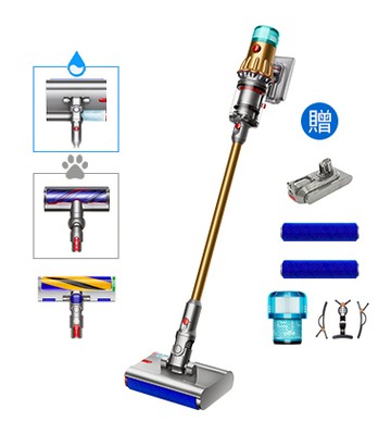 【送六豪禮】Dyson V12s Detect Slim Submarine™ Complete 乾濕全能洗地吸塵器 (雙電池組)