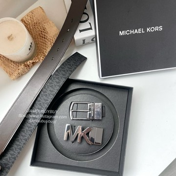 現貨🤖Michael kors MK 皮帶 禮盒 雙面皮帶禮盒 男生皮帶 送禮 情人節 生日 禮物 雙釦頭雙面