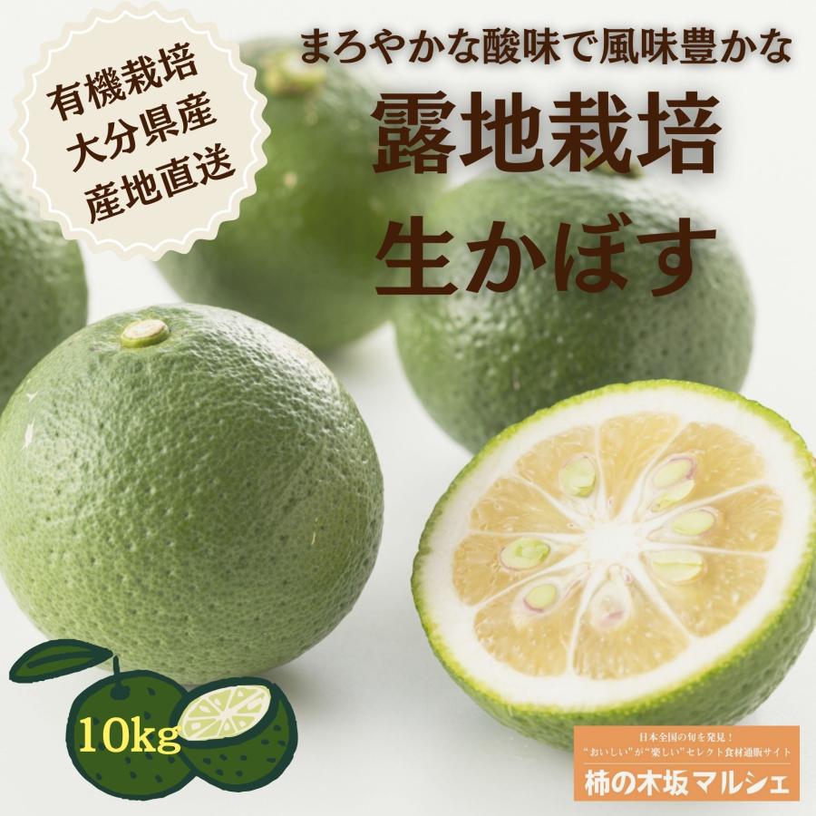 柿の木坂マルシェ かぼす カボス 生かぼす 大分県産 10kg 有機栽培 さわやか まろやか 酸味