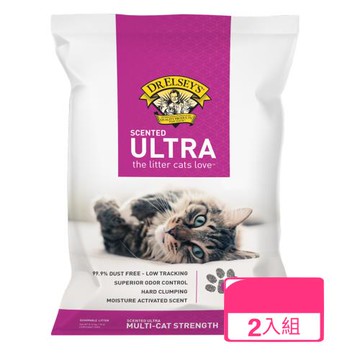 DR.ELSEY’S貓艾歐｜砂紫薰桃-ULTRA天然清香異味剋星18磅/包 x (兩入組)