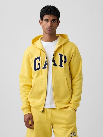 成人寬鬆版 Gap Logo 拉鍊連帽外套