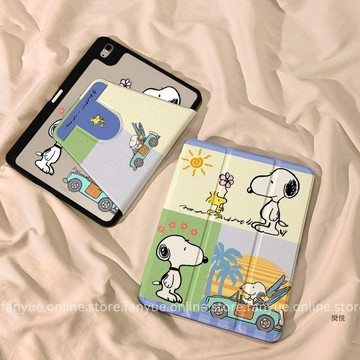 史努比ipad11保護套air6/7橫豎支撐pro2021/2022款10.2寸三折11代