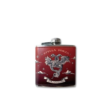 6OZ真皮不銹鋼隨身酒壺（附漏斗）－耶夢加得