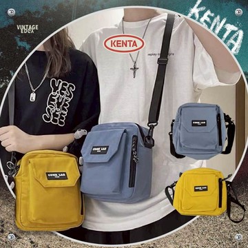 🌾健太選物🌾四角翻蓋側背包 單肩包 斜背包大容量 胸包 多口袋包包 隨身包 台南發貨