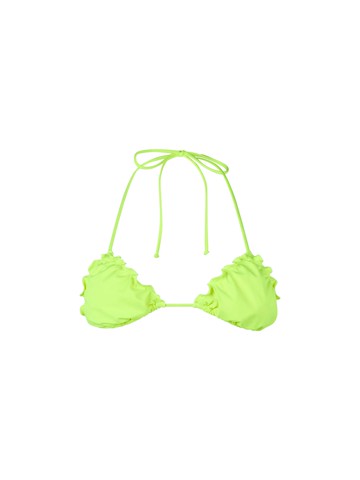 MC2 Saint Barth Woman Fluo Yellow Triangle Beach Top Sagittarius