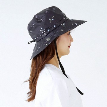 【抗UV晴雨兩用遮陽帽】現貨 日本 nifty colors 叢林動物折疊遮陽帽/黑 附收納袋 可調節頭圍 防紫外線 防水 雨帽 登山帽 漁夫帽 日本原裝進口 熱賣中!