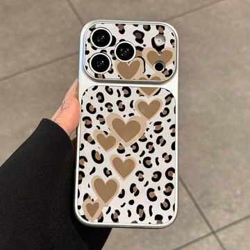 豹纹 皮紋 金屬漆 小羊皮蘋果iphone 16 pro max 17 15 14 13 12 11 手機殼 防摔