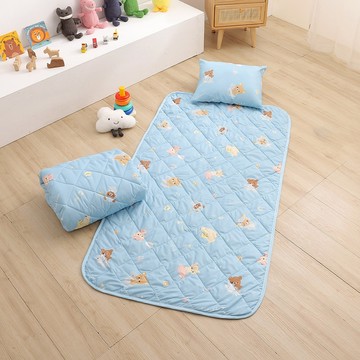 戀家小舖 台灣製睡墊 午睡墊 睡袋 睡墊三件組 小小侏儸紀 拉拉熊 兒童睡墊 幼稚園 幼兒園專用