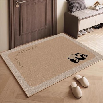日式入戶門亞麻地墊輕奢高級進門墊子家用玄關腳墊原木風防滑地毯