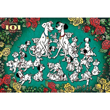 【拼圖貓】百耘圖 - 101 DALMATIANS【花卉系列】101忠狗拼圖300片 HPD0300S-184