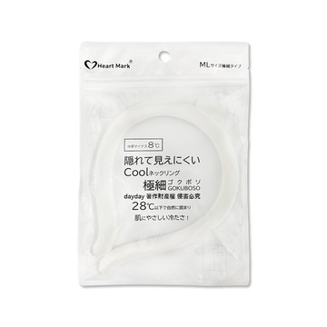 涼感巾/環 日本Heart Mark-體感降溫約8°C可重複使用極細型掛脖涼感頸圈1入/袋