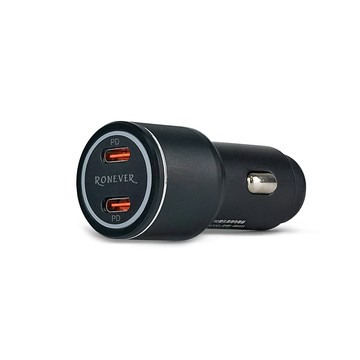 [RONEVER] 60W PD雙孔車用充電器 PE023