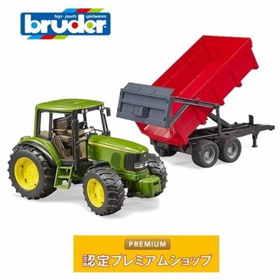 Amazon | BRUDER JD6920トラクター＆Tippingトレーラー（レッド