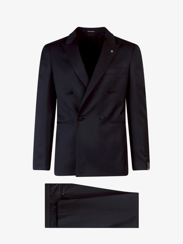 Virgin wool double-breasted tuxedo - TAGLIATORE - gender_Man